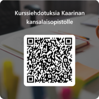 QR koodi jolla pääsee vastaamaan kurssiehdotus kyselyyn