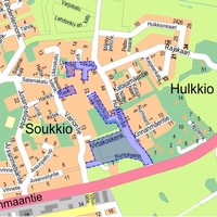 Kartta Vairion alueen kunnallistekniikan työmaasta