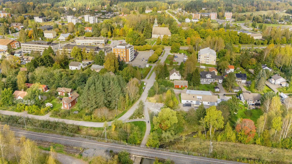 Ilmakuva Piikkiön keskustan alueesta.